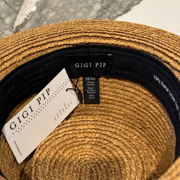 Gigi Pip Luna Straw Gambler Hat main image 2